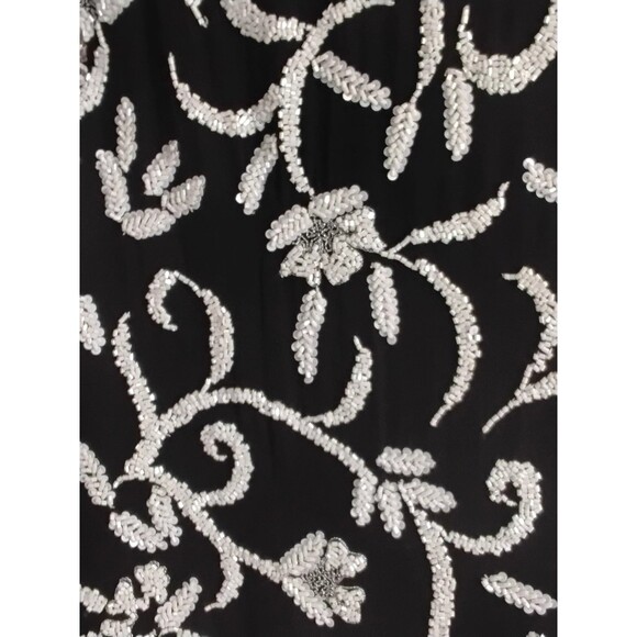 Zola Evening Silk Beaded Top Size 8 - Picture 2 of 4